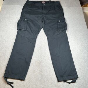 Match & Matchstick Men's Blue Cargo Pants 5XL/42x32 Utility Drawstring Pockets